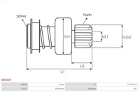 Сцепление односторонний, стартер as-pl sd5027 Цена, фото thumb