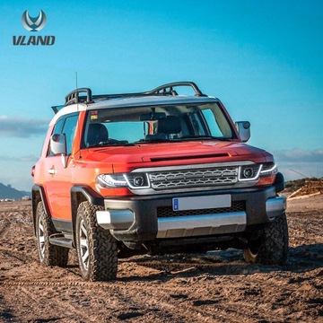 фото thumb №12, Toyota fj cruiser xj10 2007-2015 лампа лампы перед led vland европа + решётка радиатора