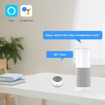 ZIGBEE TUYA Беспроводной датчик температуры и влажности с дисплеем
