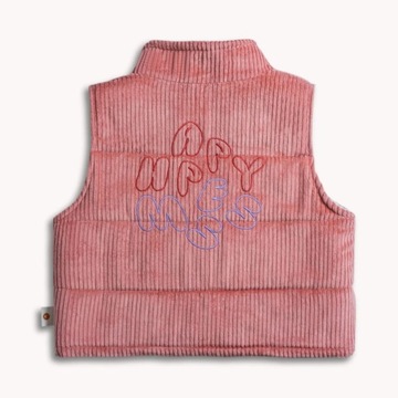 Happymess: двусторонний жилет Merino Pink Blush / 1-2 года
