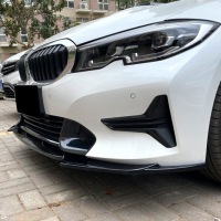 фото thumb №9, Накладка бампера bmw g20 спортлайн дорестайлинг чёрный блеск spliter спойлер