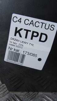 фото thumb №7, Citroen c4 cactus дверь левая задняя ktpd 12-