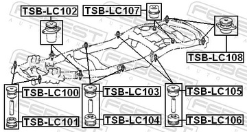фото thumb №2, Подушка tsb-lc102 febest tsb-lc102 toyota land cruiser [fzj105] отбойник