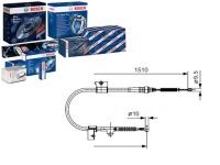 фото thumb №1, Трос тормоза ручного nissan terrano ii 2.4/2.7d/