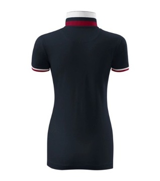 T -Fish Pique Polo Женский воротник Up Up Plock 100% Blue Cotton L