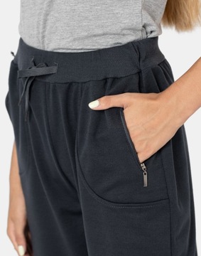 Spodnie Dresowe Dresy Sportowe Treningowe Damskie ze Ściągaczem 5477-03 XL