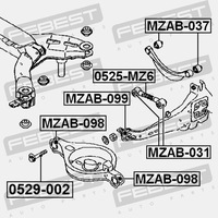 фото thumb №11, Febest mzab-098 підшипниковий вузол, важіль
