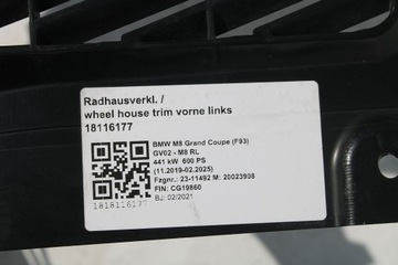 фото thumb №9, Bmw m8 f91 f92 f93 підкрилок передні 8060087 51718060087 перед 5171 8060088