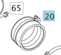 фото thumb №1, З'єднувач гумовий повітря mercedes компресор a2710920696