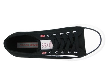 КРОССОВКИ, женские классические низкие кеды, черные CROSS JEANS LL2R4101C 37