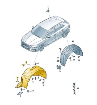фото thumb №1, Підкрилок крила захист перед ліві audi a3 8y rs3 оригінал od aso