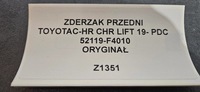 фото thumb №11, Бампер передній решітка радіатора toyota c-hr chr lift 19- pdc оригінал 52119-f4010