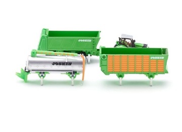1848-SIKU TRAKTOR Z PRZYCZEPĄ I CYSTERNĄ METAL+ PLASTIK SKALA:1:87 WIEK:3+
