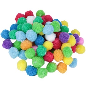 80 szt. Trendy Multicolor Ball Pompon MulticolorA