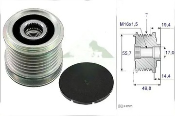 фото thumb №1, Сцепление генератора колесо ременное 535 0165 10 ina