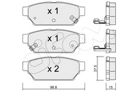фото thumb №1, Тормозные колодки тормозные mitsubishi carisma 95-00 задняя cifa