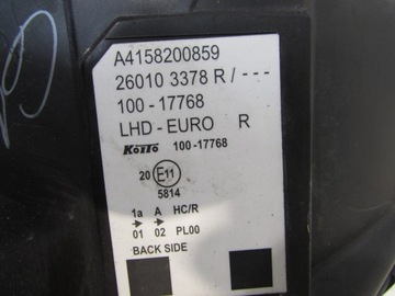 фото thumb №10, Mercedes citan w415 лампа правий перед передня європа w 415 оригінал