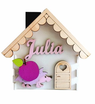 Копилка с именем ребенка HOME XXL, деревянная