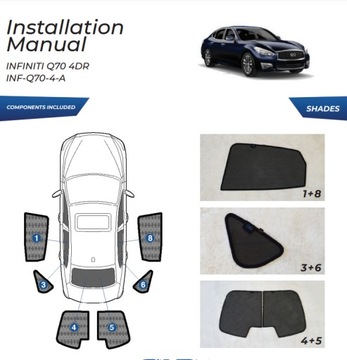 фото thumb №15, Шторки защитные накладки infiniti q70 4d 13- защитные накладки ролеты солнцезащитный