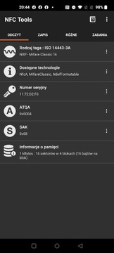 NFC-стикер N08 MiFare Classic высотой 1k PL