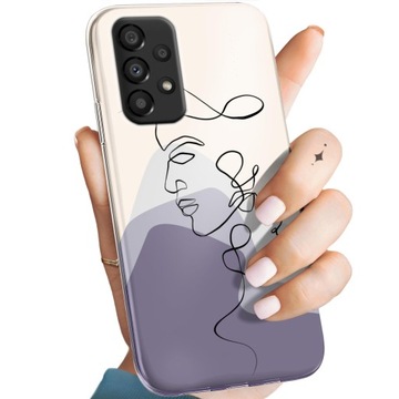 ETUI DO SAMSUNG GALAXY A33 5G WZORY CONTINUOUS LINE-ART KRESKA LINIE CASE