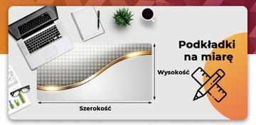 Do biura podkładka 100x50 Połyskujący metal