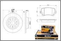 фото thumb №9, Гальмівні диски гальмівні + гальмівні колодки задня vw touran passat cc b6 b7 2005r-2014r