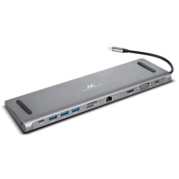 ХАБ ДОК-СТАНЦИЯ «11 в 1» 3x USB HDMI VGA SD LAN