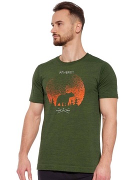Trekkingowa koszulka męska z wełną merynosa BRUBECK OUTDOOR PRO - M