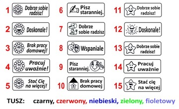 Штамп для УЧИТЕЛЕЙ Wagraf КАРТИНКА ОЦЕНКА ДЛЯ ДЕТЕЙ ШКОЛЬНЫЕ ВЫКРОЙКИ