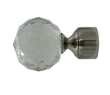 KOŃCÓWKA CRYSTAL KPL 2 szt. do Karnisza fi 19 Nikiel