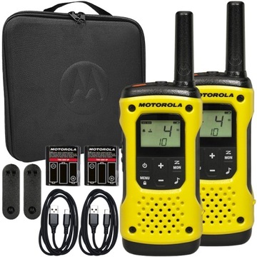 2x MOTOROLA T92 H2O ВОДОНЕПРОНИЦАЕМЫЕ КОРОТКОВОЛНОВЫЕ ТРЕКЫ ДАЛЬНОСТЬЮ ДО 10 КМ + ЧЕХОЛ