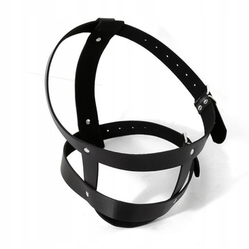 knebel gag bdsm skórzana uprząż wąchanie na buta