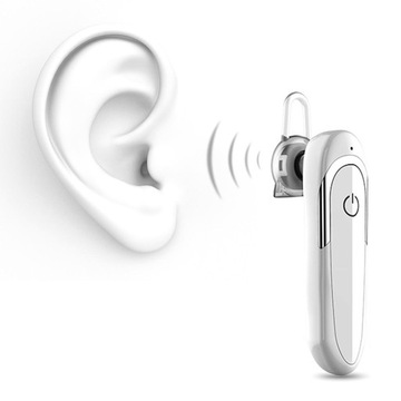 Bluetooth-гарнитура D5, внутриканальные наушники с голосовыми подсказками, 200 мАч, большие, белые