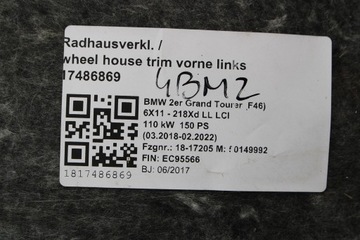 фото thumb №13, Bmw 2 f46 підкрилок передні 7473413 51717473413 prawo-przód ліва-передня 74734
