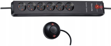 LISTWA ZASILAJĄCA PRZEDŁUŻACZ ECO-LINE COMFORT 6G WYŁĄCZNIK NOŻNY SWITCH