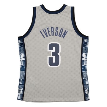ХРОМОВАЯ футболка Mitchell & Ness ДЖОРДЖТАУН 1995 ALLEN IVERSON - M