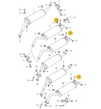 фото thumb №7, Новий оригінал відбійник гумовий глушника audi 100 200 a6 s6 88-97 оригінальний номер 447253149d