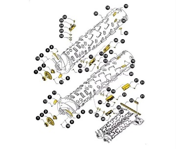 Комплект цепов RH New Holland CR CNH 84060997