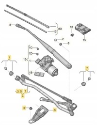 Механизм дворник vw jetta mk6 2010- 5c7955601 b18795 Недорого, фото thumb
