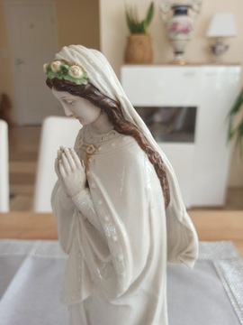 Matka Boska Maria Duża porcelanowa figurka XIX w.