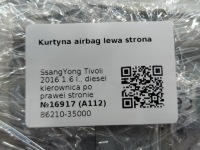 фото thumb №7, Шторка подушка левая сторона ssangyong tivoli 2016 86210-35000