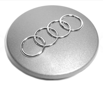 КРЫШКА ЭМБЛЕМЫ КРЫШКИ ЗНАЧКА ЛОГОТИП AUDI 68MM СЕРЕБРЯНЫЙ
