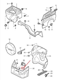 Porsche boxster 986 гайка панель отделка багажника 99950756540 с Разборки, фото thumb