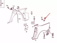Mercedes-benz slk r170 rear left fender end стоп a1706370190 Оригинал, фото thumb