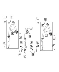 фото thumb №3, Заглушка кронштейн pas поперечина пряжка jeep wrangler jl 6ac53tx7ab