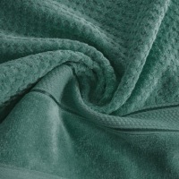 ВЕЛЬУРОВОЕ ПОЛОТЕНЦЕ JESSI 70X140 ТЕМНО-ЗЕЛЕНОЕ