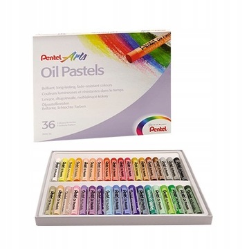 Масляная пастель Pentel PHN, микс 36 цветов.