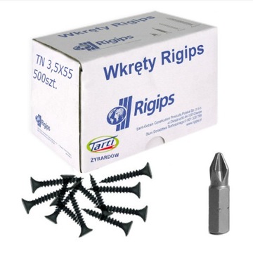 RIGIPS wkręty do metalu TN 3,5x55 płyta GK 500szt
