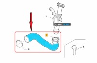 Шланг труба патрубок turbo інтеркулер fiat tipo 1.3 d 52209216 силікон Зі Шроту, фото thumb